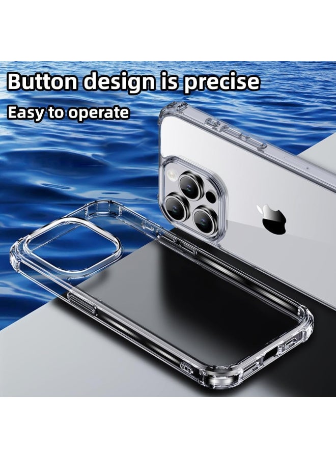 جراب متوافق مع ايفون 15 برو  جراب سيليكون شفاف من البولي يوريثين الحراري غوريلا مضاد للصدمات زوايا الكاميرا - شفاف - Image 5